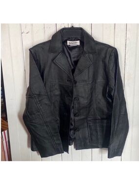 bagatelle Vintage Leather Jacket Black Size M